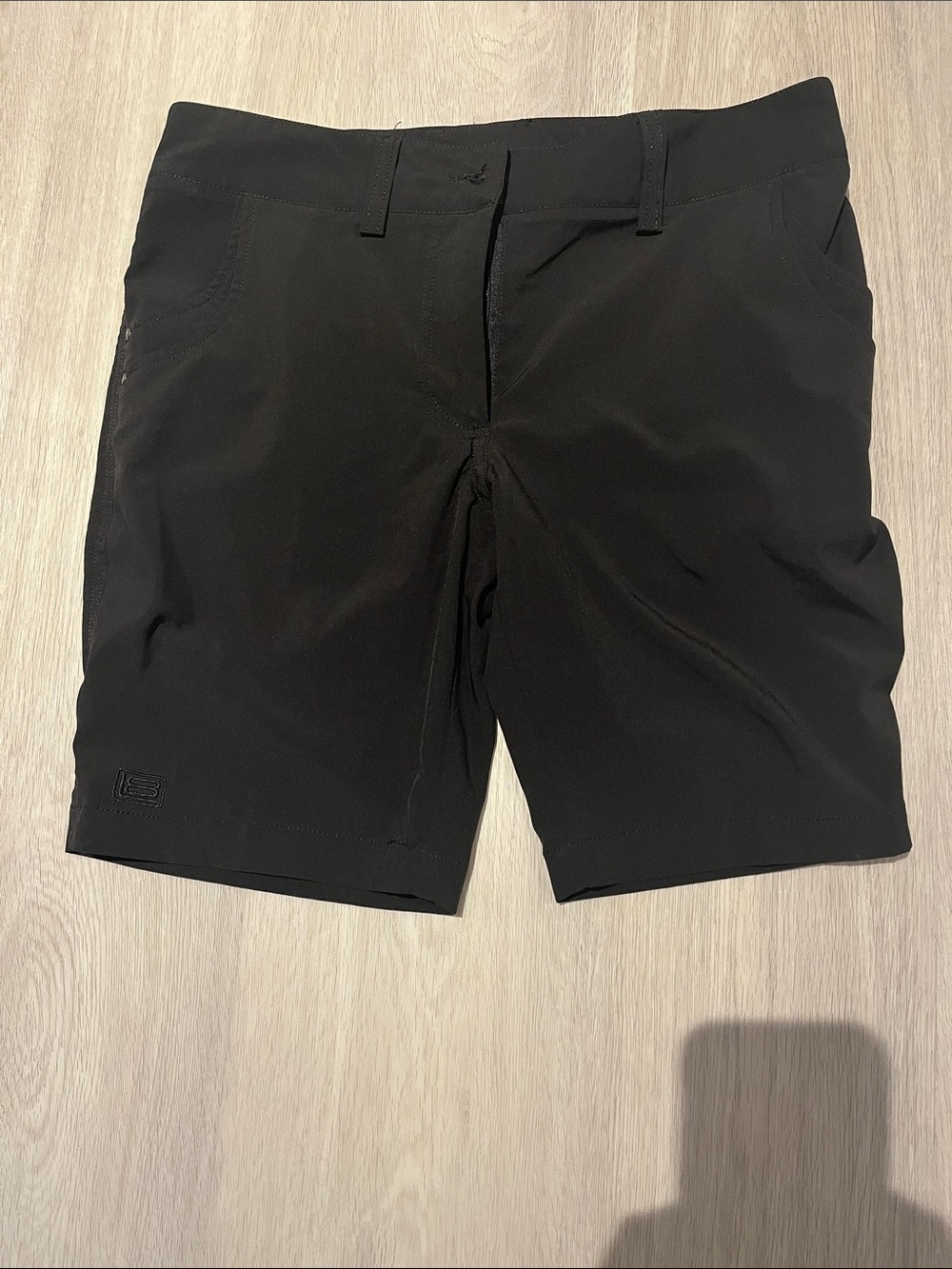 LOFT Black Womens Hybrid Performance Shorts